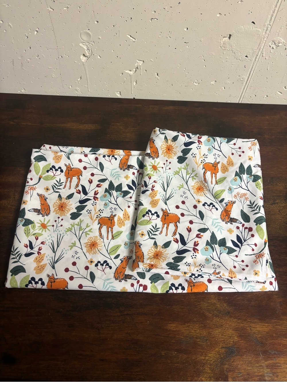 Charisma Queen Pillowcase Set 2 Floral Fox Botanical Cottagecore